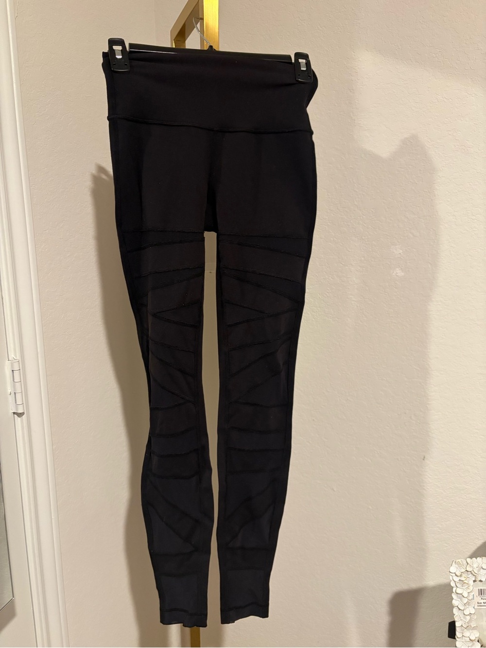 lululemon athletica Black Mesh-Detail High-Rise Leggings